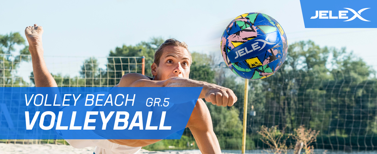 JELEX Волейбольний м'яч для пляжного волейболу, розмір 5, для гри в приміщенні та на вулиці, підходить для початківців, професіоналів, підлітків та дорослих, тренувальний м'яч, зелений