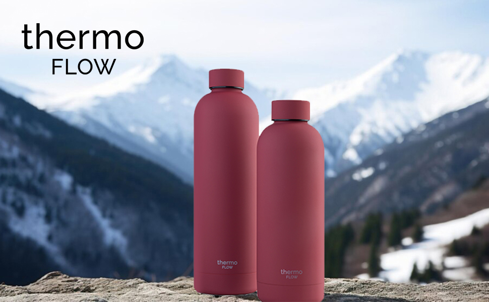 Пляшка для води з нержавіючої сталі Thermo Flow 500 мл, 750 мл пляшка для води без бісфенолу А, герметична пляшка для води, термовакуумна пляшка, підходить для вуглекислого газу ідеально підходить для дітей, газованої води, вулиці та школи (чорна, 500 мл) 500 мл Чорна