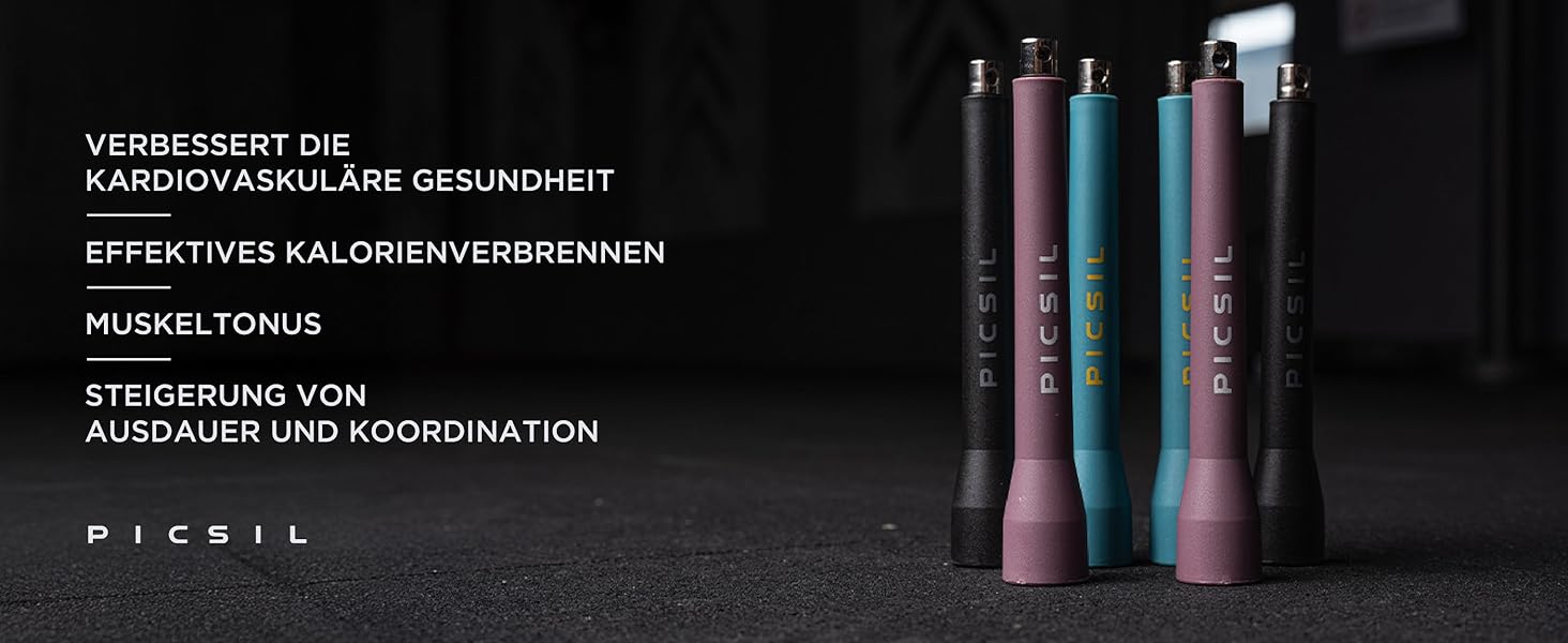 Скакалка PICSIL PROFI - регульований, зі сталевим тросом, ергономічні ручки, для крос-тренінгу, фітнесу та Double Unders