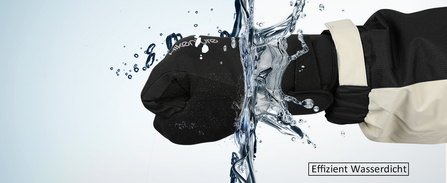 Зимові рукавички HIKENTURE: водонепроникні, для їзди на велосипеді, катання на лижах, чоловічі/жіночі, термо, чорно-сірий, розмір L