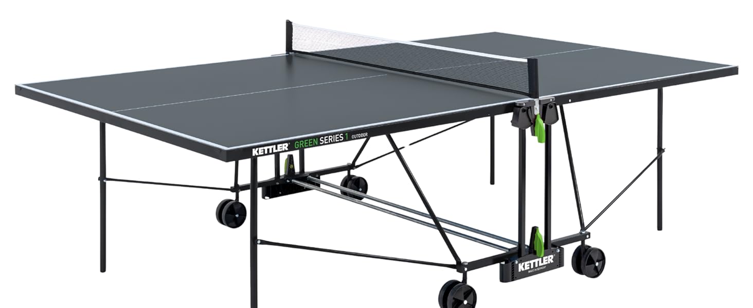 Стіл для тенісу Kettler K1 Outdoor Turnierformat (Німеччина) - складний, стійкий до подряпин, меламін 4мм