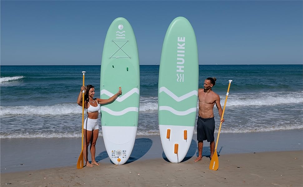 Високоякісні аксесуари для веслування Stand Up - HUIIKE Sup Board, дошка для веслування стоячи з подвійним використанням весла та сидіння для байдарки Веслування стоячи з великою стабільністю Весло для веслування стоячи (зелене)