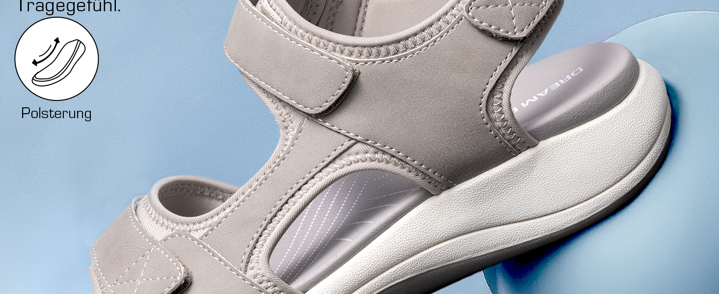 Сандалії жіночі DREAM PAIRS для трекінгу та відпочинку, EVA-устілка, підошва TPR, регульовані ремінці, 41.5 EU, Marine