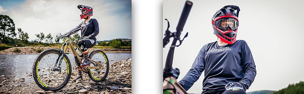 Шолом для гірського велосипеда O'NEAL Blade Polyacrylite, MTB, даунхіл, ABS корпус, вентиляція, Dri-Lex, для дорослих, бірюзово-жовтий, розмір S