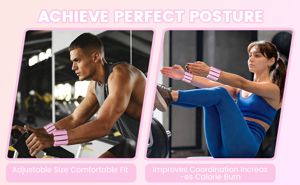 Набір вантажів для зап'ястя та рук Zorplex 2 шт. (по 0.45 кг) – для фітнесу, йоги, пілатесу, танців, кардіо та аеробіки