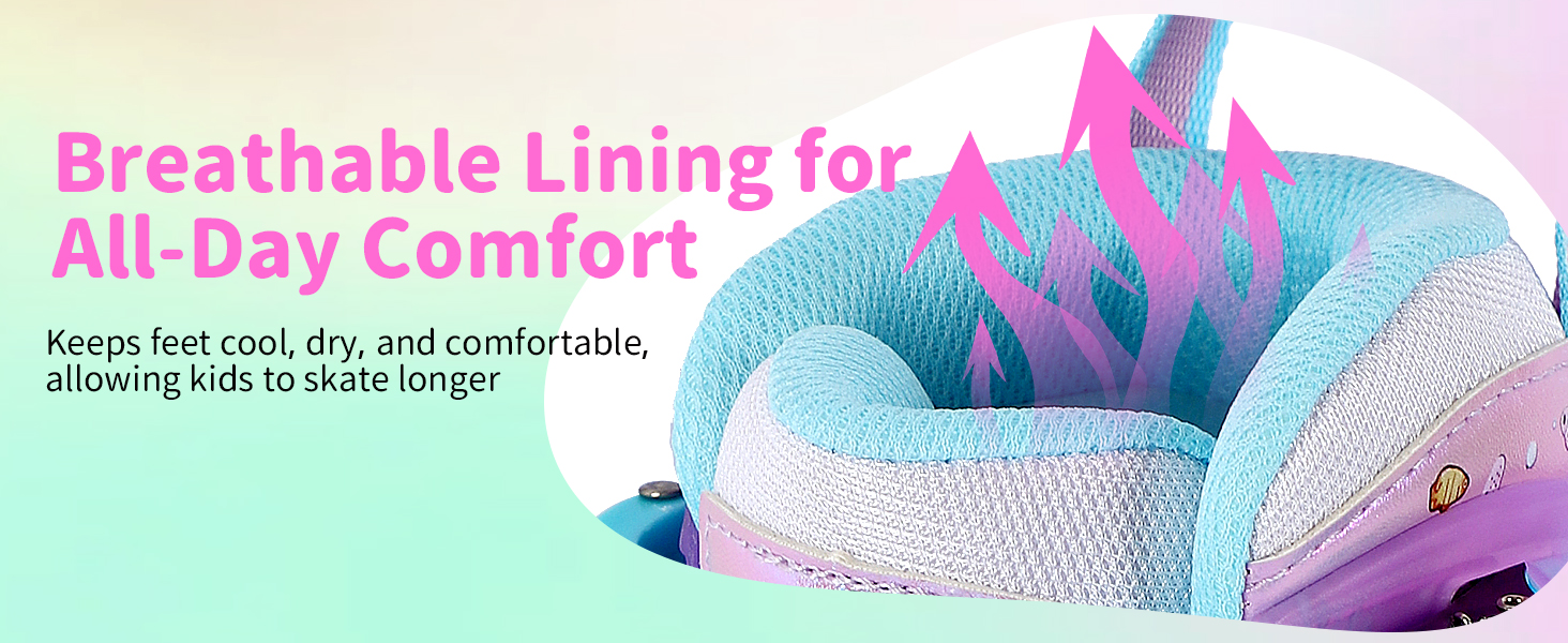 Ролики для дітей BELEEV - рожеві, регульовані, з LED-підсвіткою, 34-37 EU