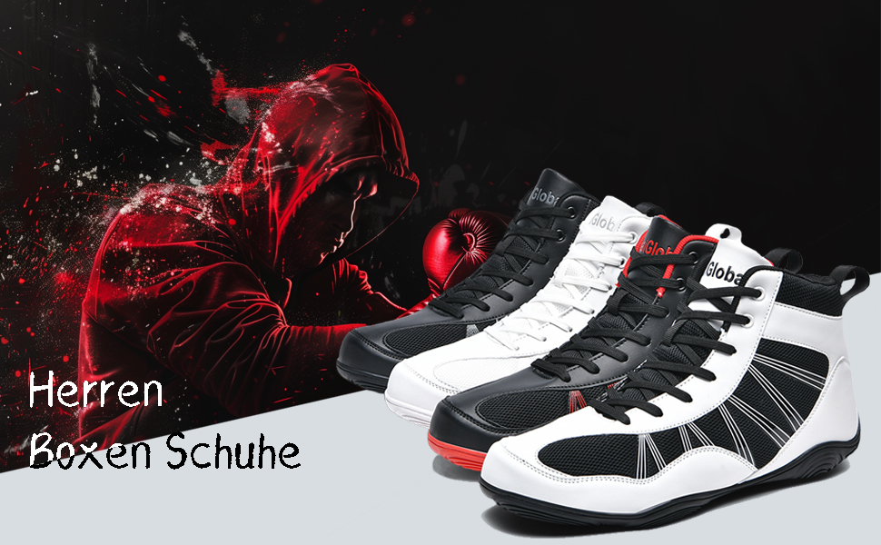 Боксерські черевики чоловічі хай-топ, унісекс, чорні. Професійні боксерські черевики для занять та тренувань. Розмір 43 EU.