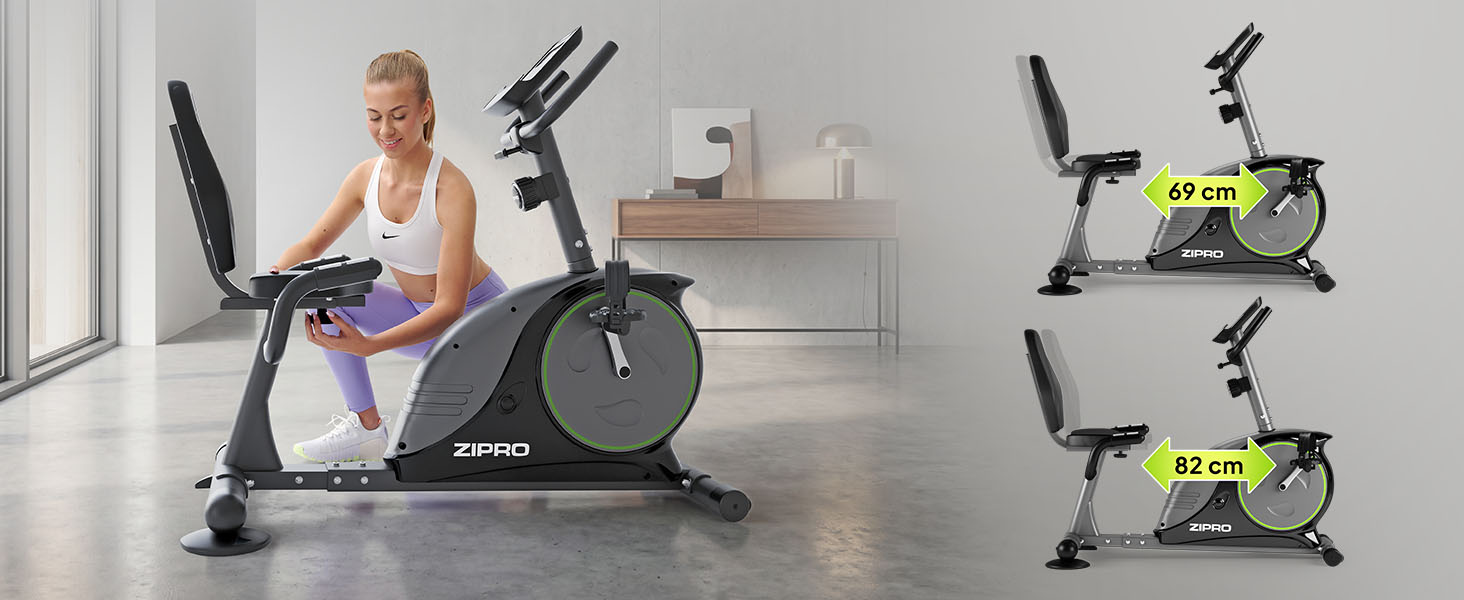 Zipro велотренажер Easy: магнітний ергометр для дому, до 150 кг, без батарейок