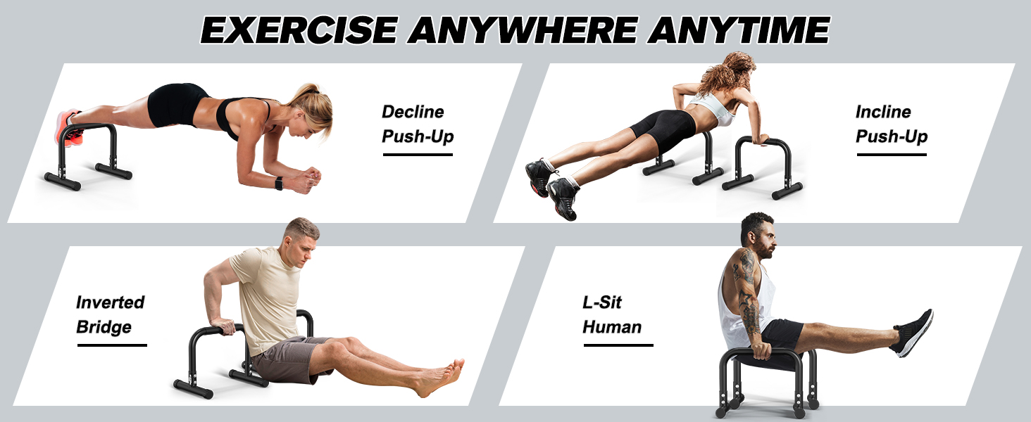 Стенд для віджимань та підтягувань RELIFE - регульована висота, чорний