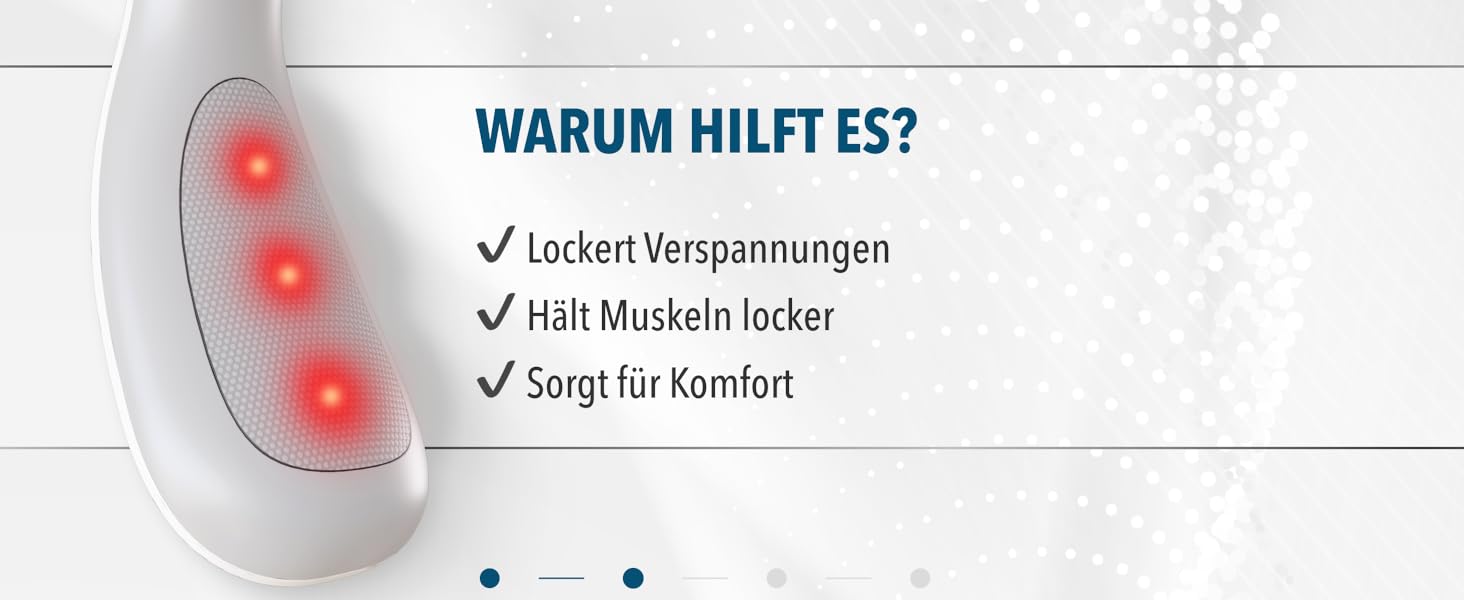 FORTHiQ Масажер для шиї з підігрівом, електричний масажер для шиї, 15 рівнів, портативний, 2025 Edition