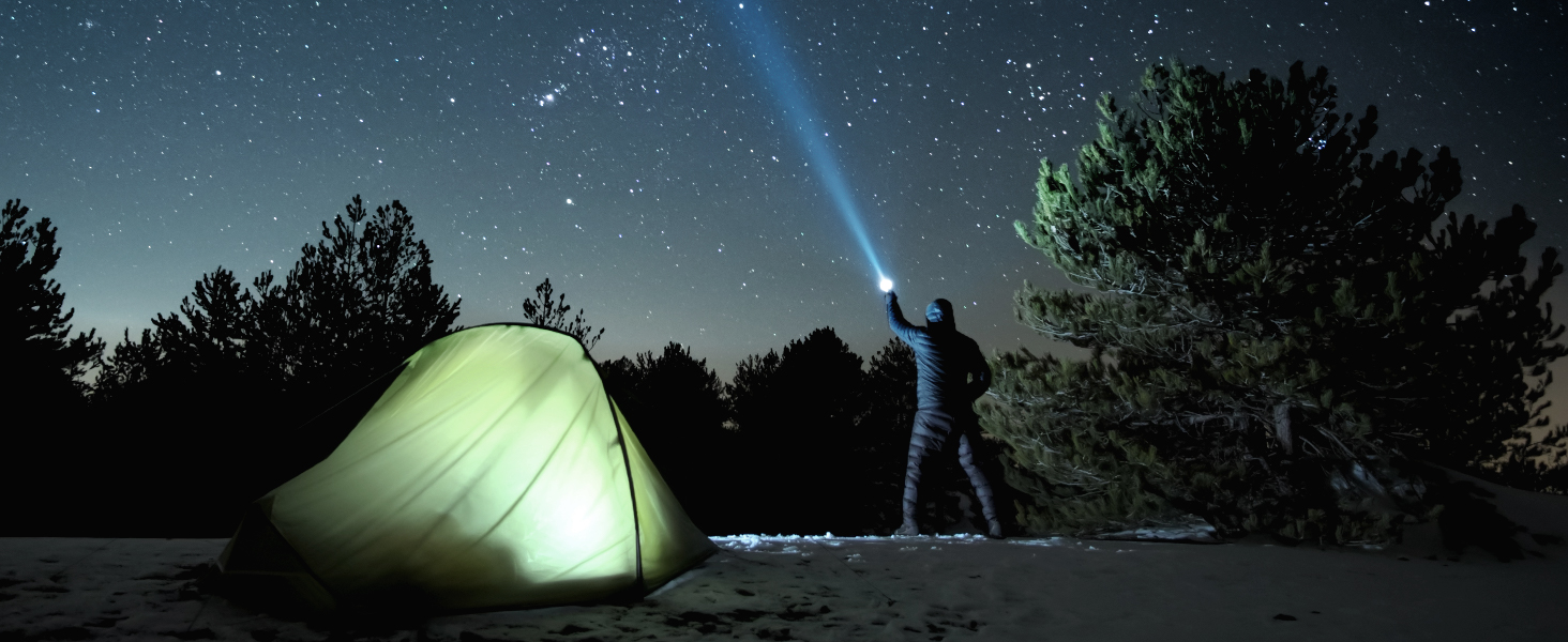 LED ліхтарі Blukar, 2 шт., 2000 люмен, зумуючі, 5 режимів, водонепроникні (IPX6), для кемпінгу, туризму, риболовлі, надзвичайних ситуацій