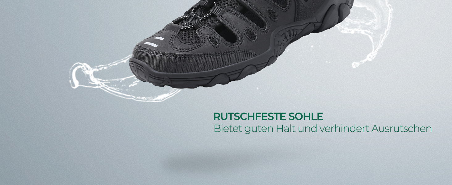 Чоловічі та жіночі сандалі SAGUARO: зручні, дихаючі, для активного відпочинку, туризму та трекінгу, чорного кольору, 46 EU