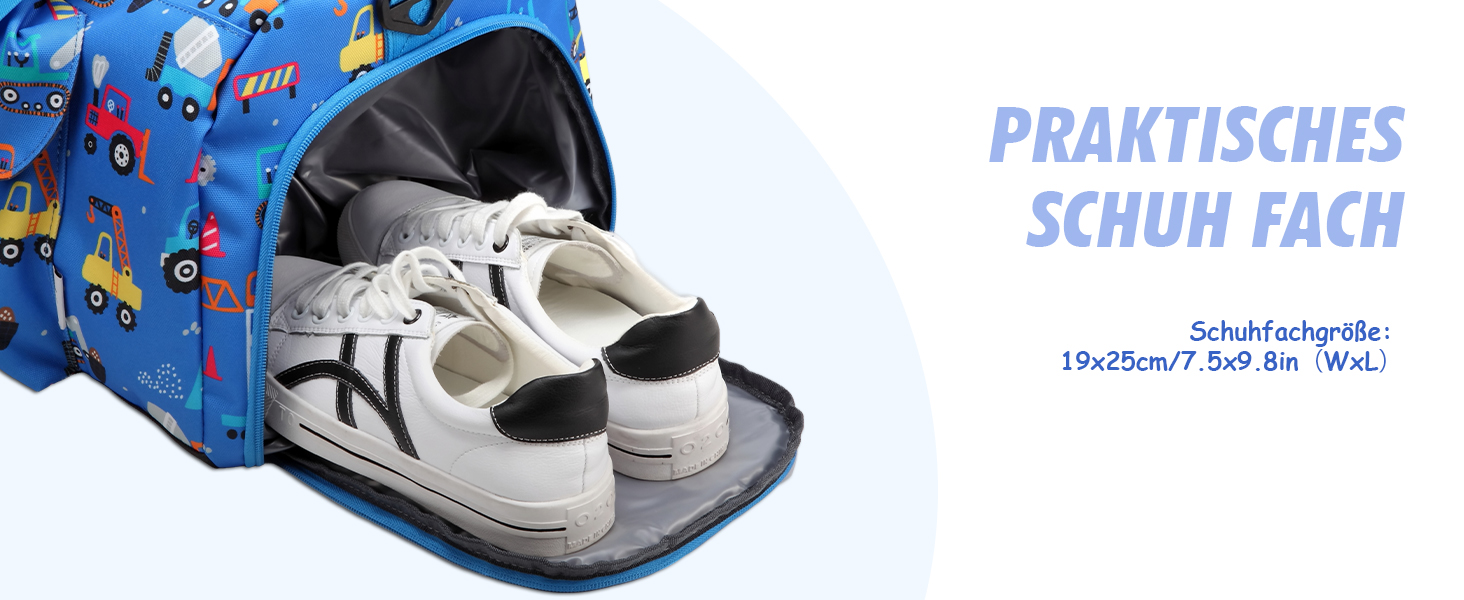 Спортивна сумка для дітей, дорожня сумка, мішок-сумка, спортивна сумка для плавання, для хлопчиків та дівчаток, водовідштовхувальна, сумка-мішок для перевезення ручною поклажею, сумка-мішок для подорожей на вихідні з відділенням для взуття, блакитна