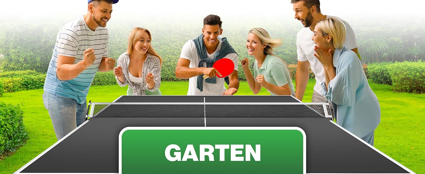 Набір для пінг-понгу KESSER® Mini з ракетками, м'ячами та сіткою | Розкладний стіл для гри в настільний теніс | Ігровий набір для дітей та дорослих | 153 x 76,5 см