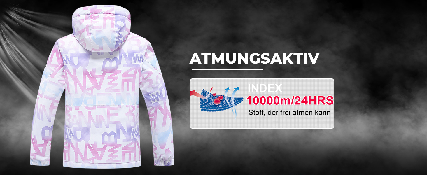 Жіночий гірськолижний костюм (2 частини) від ALSOGO: куртка та штани. Водонепроникний, дихаючий, з капюшоном. Ідеально для катання на лижах та сноуборді. Білий колір.