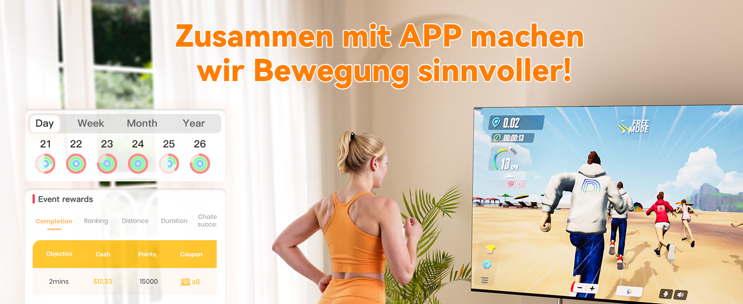 Walking Pad Lacuffy 2.5 HP: біговий доріжки для дому з керуванням через додаток, підтримка 136 кг, чорний, 90 см