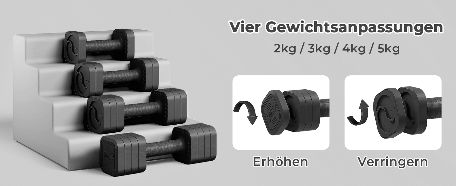 Набір гантелей Dripex регульовані 5 кг x2 або 2,5 кг x2, 6 швидкознімних дисків 0,5 кг/0,25 кг, чорний