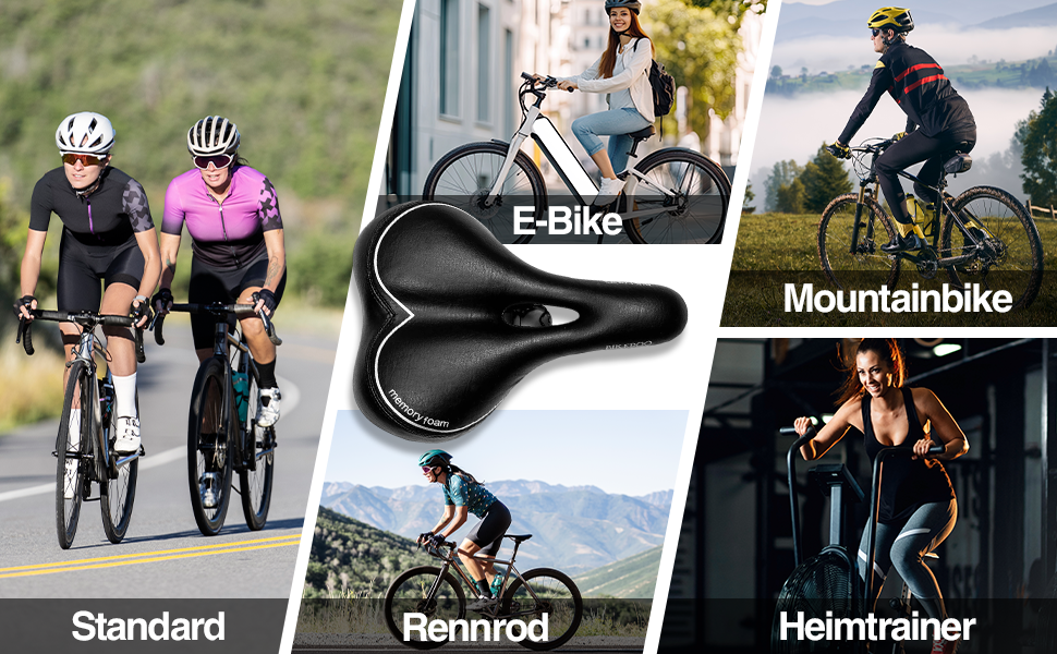 Преміум велосипедний сідло для чоловіків та жінок, водонепроникне, з гелевим наповнювачем, зручне, ергономічне, дихаюче, амортизуюче, для трекінгу, міста, MTB, e-bike