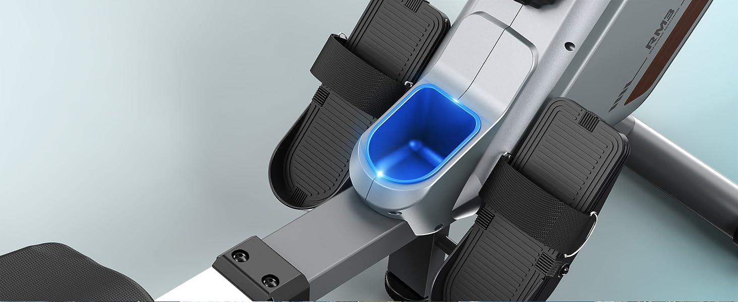 Домашній гребний тренажер з регульованим магнітним опором, Bluetooth-комп'ютером, вантажопідйомністю до 170 кг