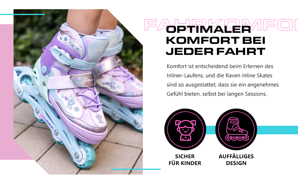 Дитячі ролики-коньки 4-в-1 RAVEN Isla Violet, регульовані 27-30 (16,5-18,5 см)
