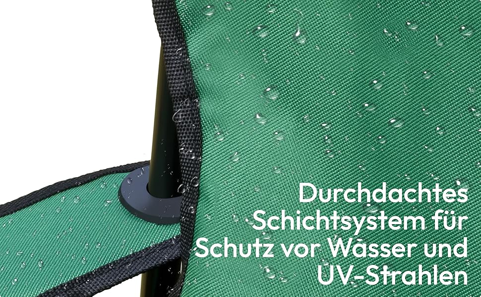 Кемпінговий стул TRAVORA 2 шт. з сонцезахистом та кишенею для охолодження - розкладний стул для відпочинку на природі