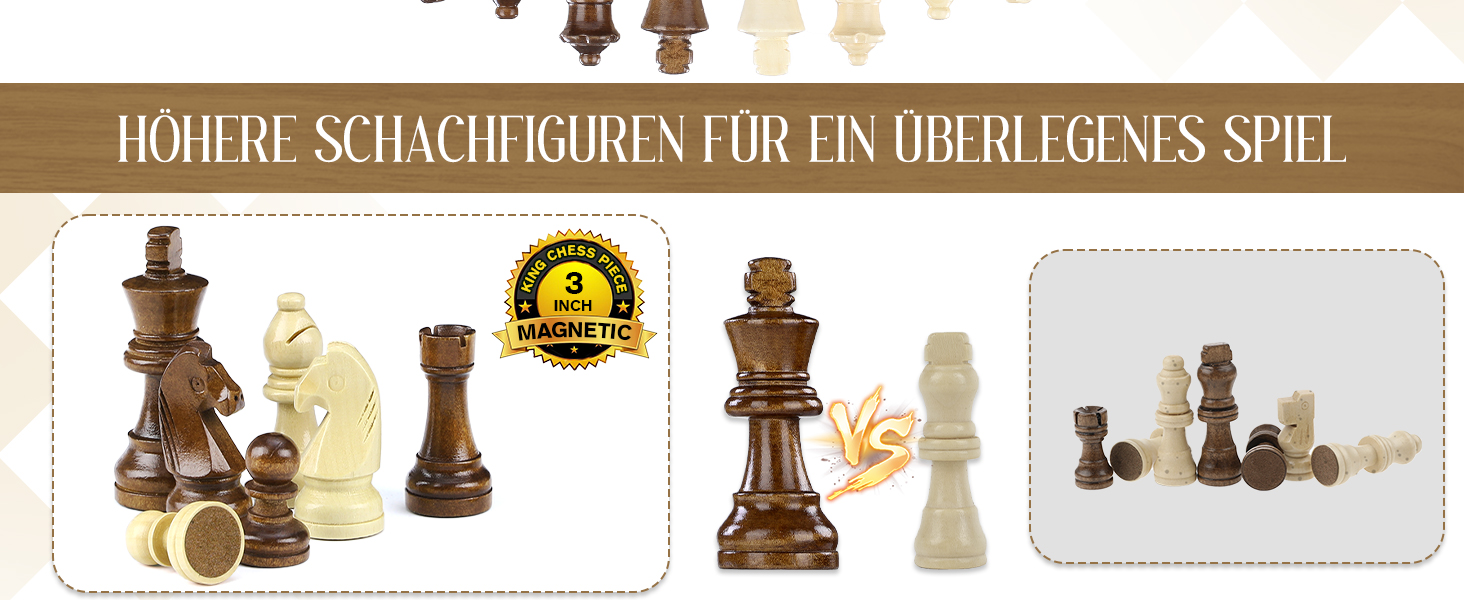 Шахи магнітні 2 в 1 Peradix з шахами-шашками з дерева, 32 см, з ящиком для фігур, для дітей та дорослих