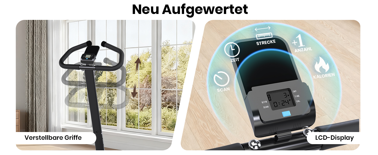 Вертикальний степер Mdeam для дому з широким кроком, складаний, з ручками, для кардіотренувань, чорний