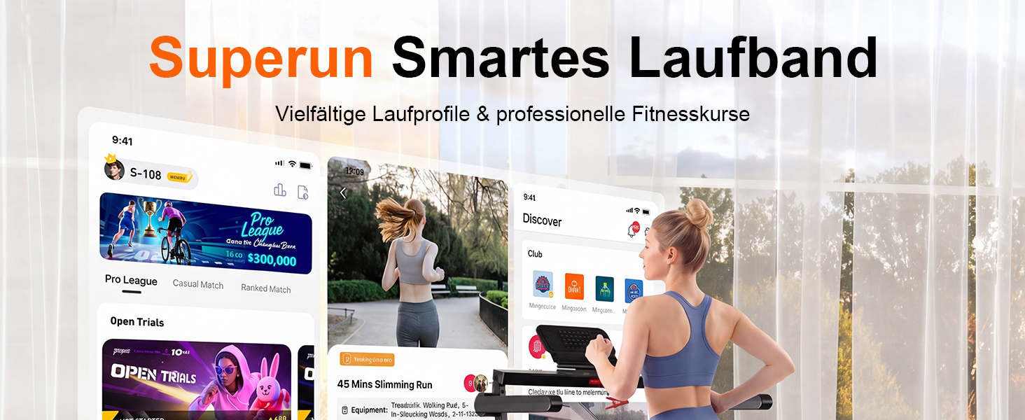 Бігова доріжка Superun Walking Pad з нахилом 6%, для дому, з додатком, до 136 кг, чорна. Швидкість до 12 км/год, режим для роботи за столом.