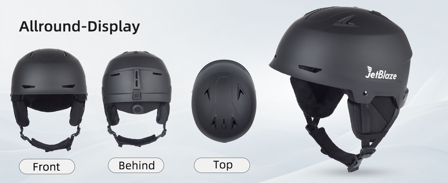 Шолом для сноуборду та лиж для чоловіків та жінок, чорний, розмір L (59-61 см)