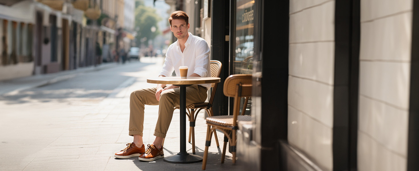 Чоловічі повсякденні кросівки Bruno Marc Casual Sneaker — легке низьке взуття, дихаючі та зручні, класичний дизайн, білі, розмір 44 EU