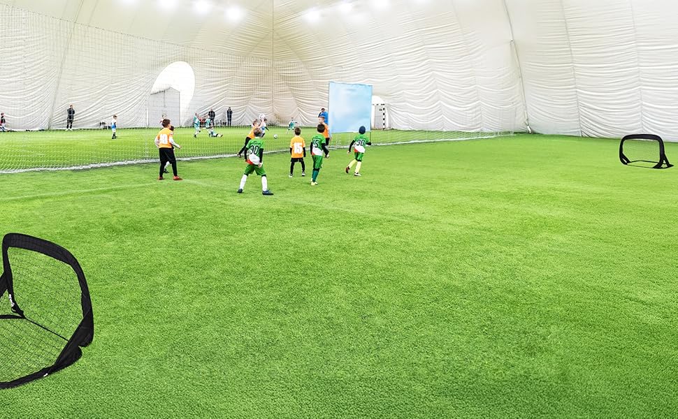 Набір футбо́льних воріт Pop-Up Vounot 2 шт., 120 x 80 x 80 см, з сумкою, для дітей, портативні, розкладні, для саду, вулиці та тренувань