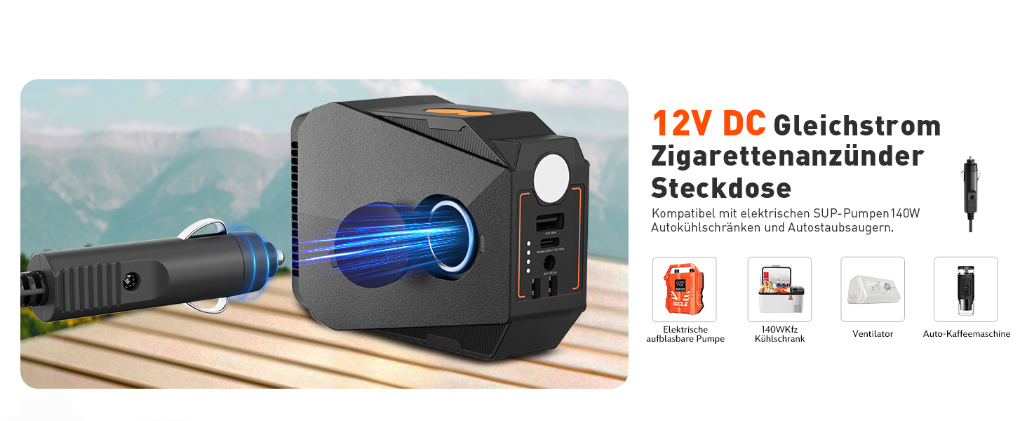 GICLE Електрична SUP-насос з акумулятором та портативним павербанком, 22 PSI, для SUP, човнів, наметів, каяків, перезаряджається (EU стандарт)