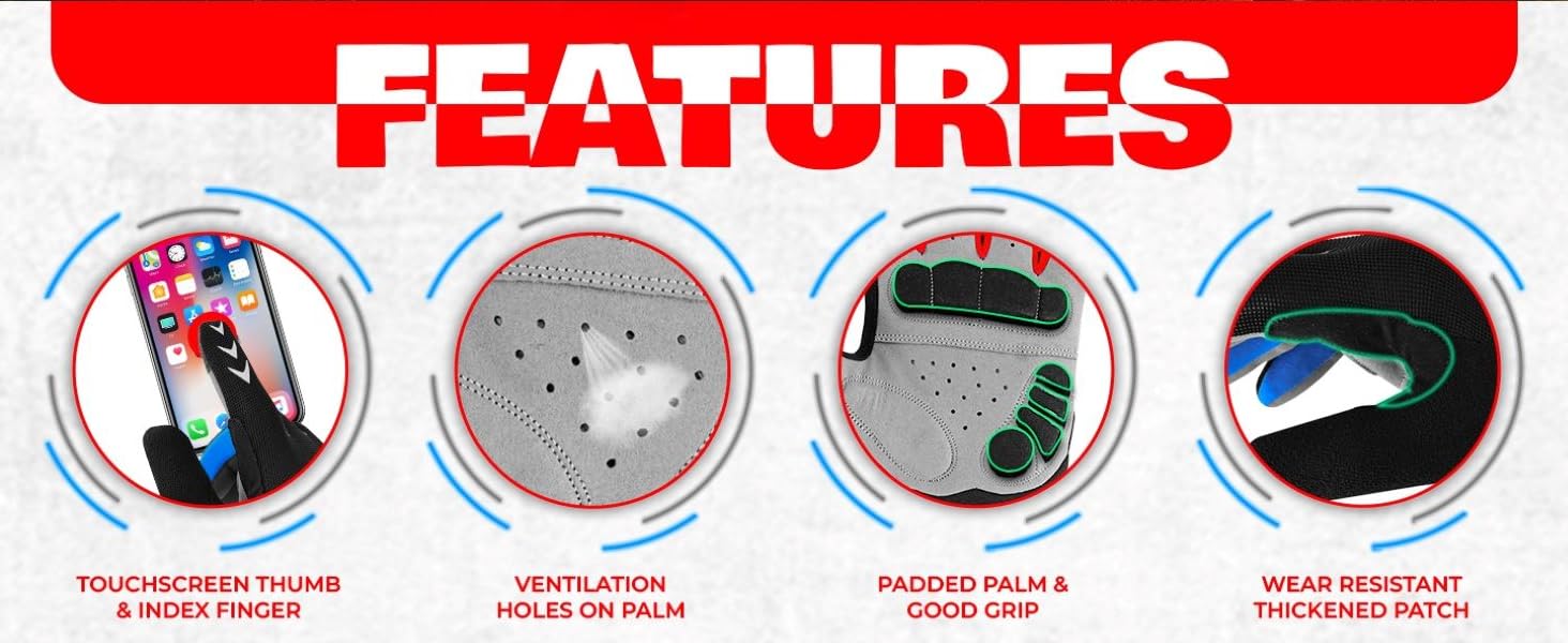 Велосипедні рукавички BEAST RAGE з посиленням, чорні, для MTB, BMX, шосе, чоловічі та жіночі, антиковзаючі, з амортизацією, для сенсорних екранів