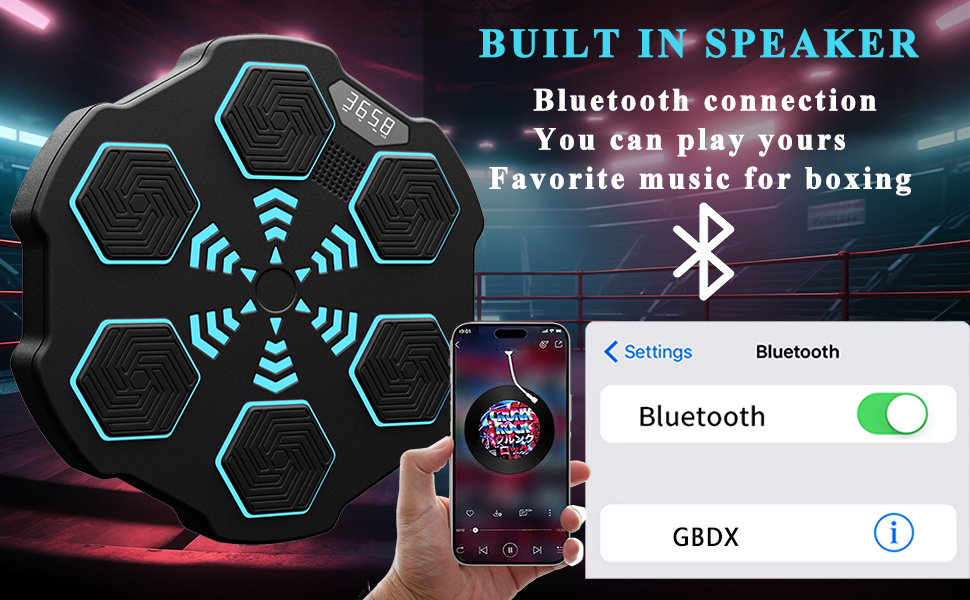 Так Boom Music Bluetooth боксерська машина, електронна музика боксерська машина, розумна музична боксерська машина, боксерське обладнання для тренувань з боксу, настінна мішень боксерська машина