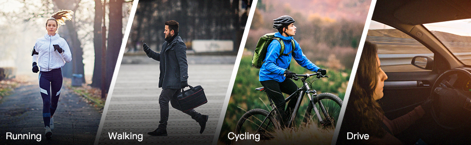 Рукавички сенсорні Unigear для чоловіків та жінок, спортивні, для бігу, їзди, походів, чорні, розмір L