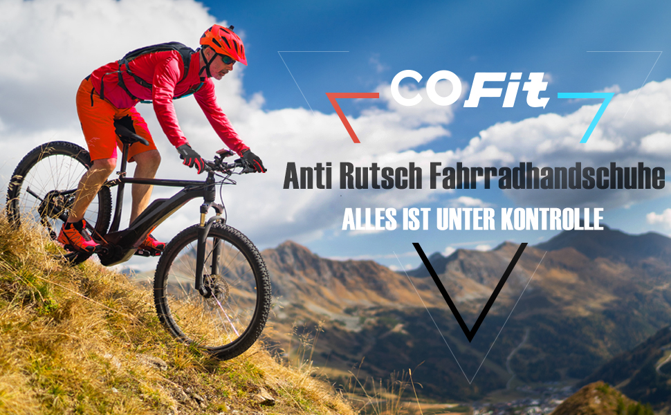 Велосипедні рукавички COFIT з повним пальцем з підтримкою сенсорного екрану для чоловіків та жінок – дихаючі, амортизуючі рукавички для велосипеда з гелевою підкладкою та неслизьким зчепленням для MTB та шосе 7. Повністю пальцеві, світло-блакитні, розмір M