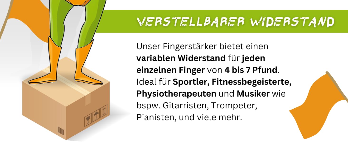 Тренування пальців HeroSports - тренажер для рук - інструмент для музикантів - індивідуальні тренування пальців - фітнес-тренажер для пальців з регульованим опором 4-7 фунтів - для зміцнення сили рук та пальців