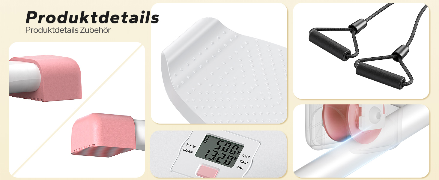 Баланс-борд MERACH для дорослих з дисплеєм, тренажер рівноваги з 2 еластичними стрічками, до 136 кг, для бокової мобільності, реабілітації та координації, для дому, білий