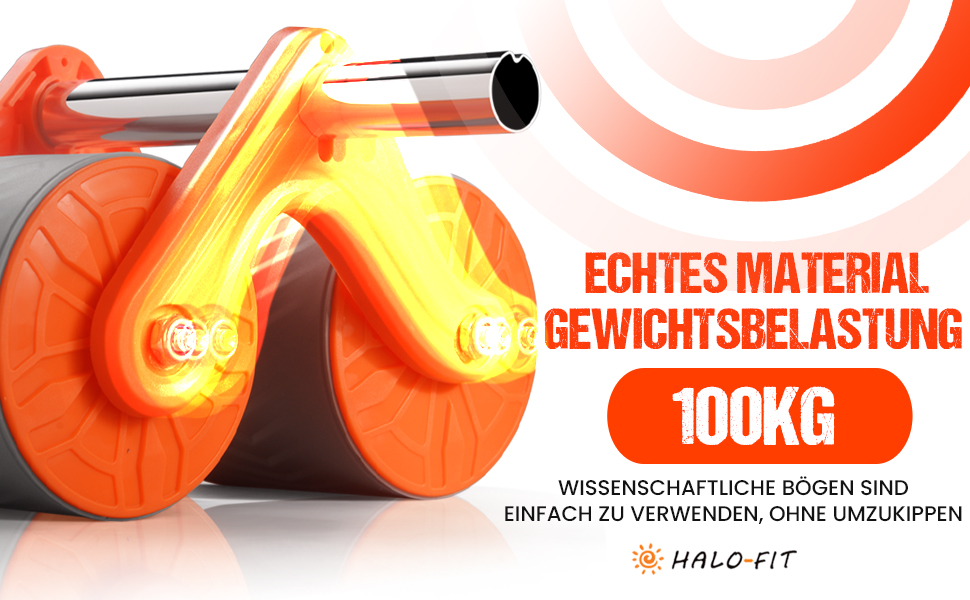 Ролер для пресу HALOFIT - ергономічний тренажер для всього тіла | Ролик для пресу з пружиною | Колесо для пресу | Ролер для пресу HALOFIT | Тренажер для кора