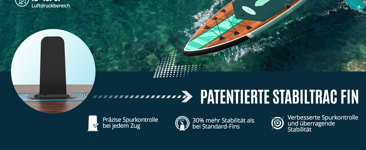 SUP дошка ZLX 350x83 см для початківців та досвідчених, світло-зелена з деревним малюнком, вантажопідйомність 200 кг