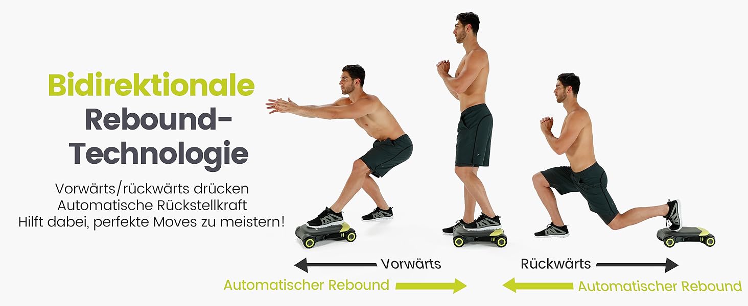 Ролер для пресу Wonder Core Slide Fit з 4 колесами, автоматичний відкат, тренажер для пресу, фітнес-ролер Heroboard з наколінниками (зелений)