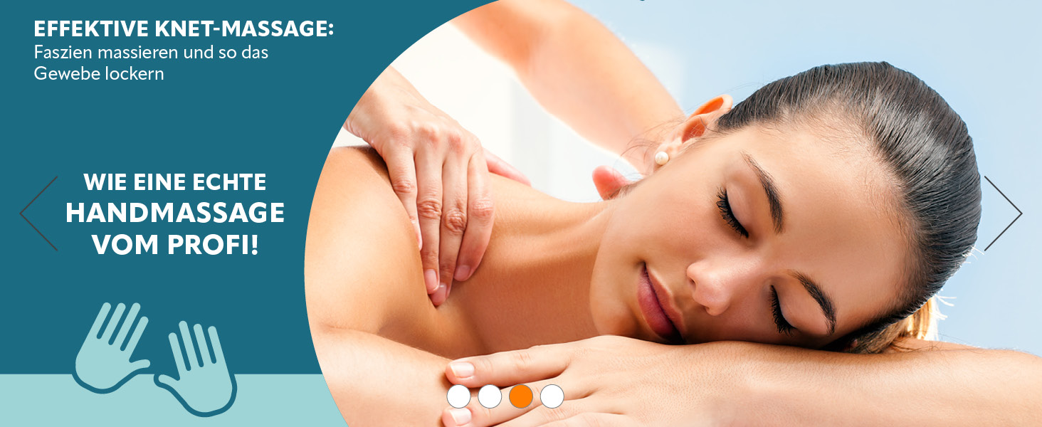 Масажер для шиї та плечей VITALmaxx Shiatsu з підігрівом: масаж шиї, спини, ніг. 8 масажних голівок.