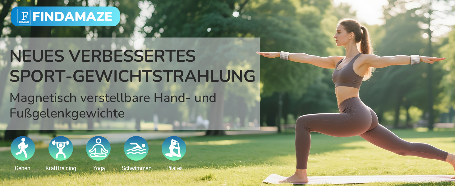 Ваги для зап'ястя та щиколоток магнітні, 0.5KG/1KG, регульовані, для йоги, пілатесу, плавання, фітнесу, силікон, білий