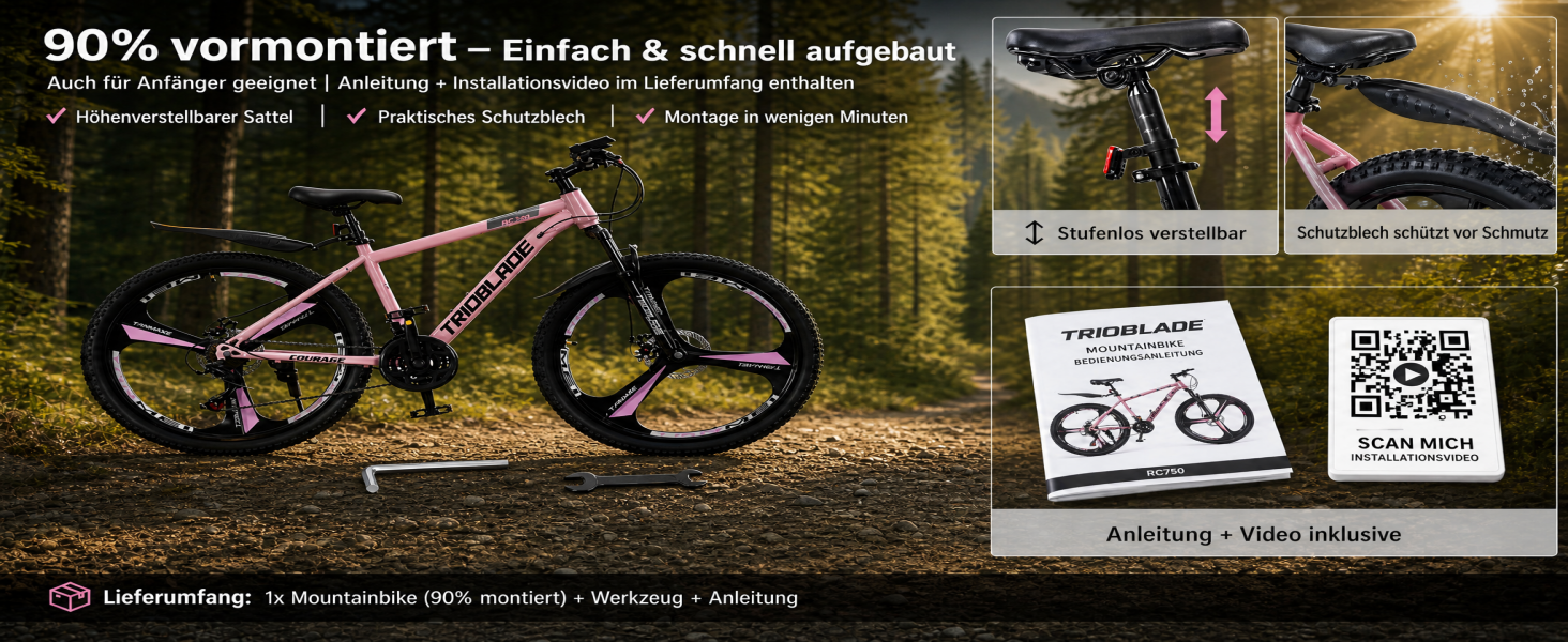 Гірський велосипед MTB 24 дюйми, 21 швидкість Shimano, Hardtail з амортизатором, дискові гальма, чорно-червоний