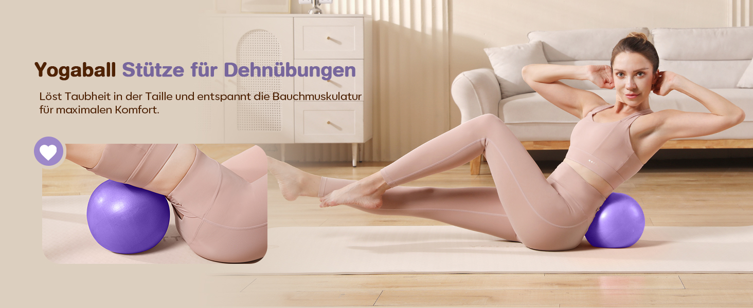 Набір для пілатесу 13 шт: кільце 13', фітбол 10' та еластичні стрічки для жінок. Комплект обладнання для пілатесу для початківців, фітнес-стрічки та аксесуари. Violett