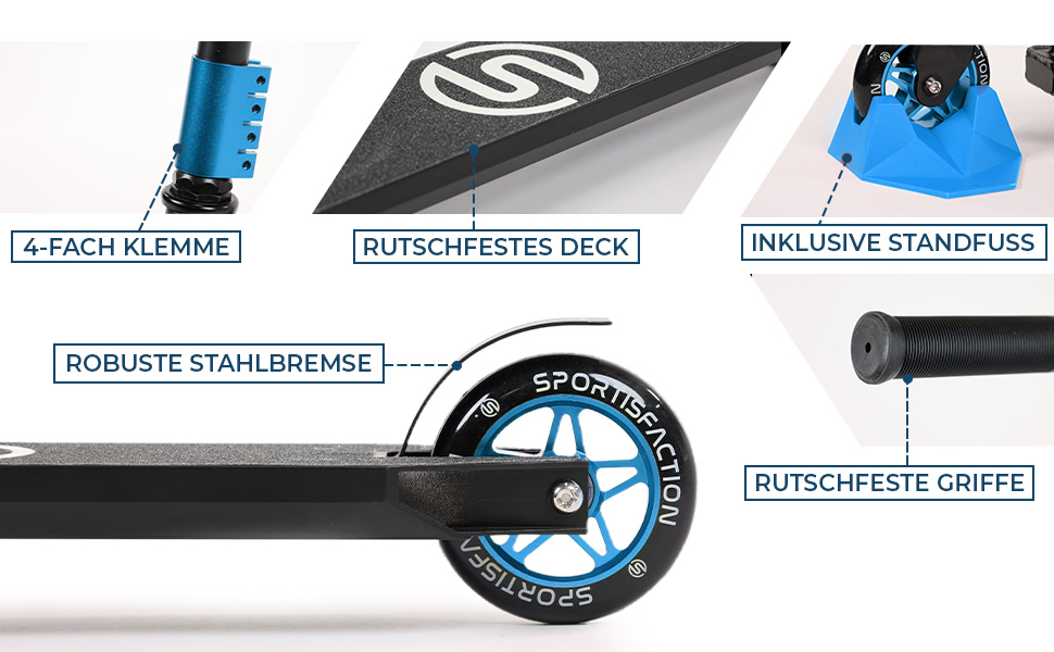 Самокат трюковий ABEC11 100кг Алюмінієва дека