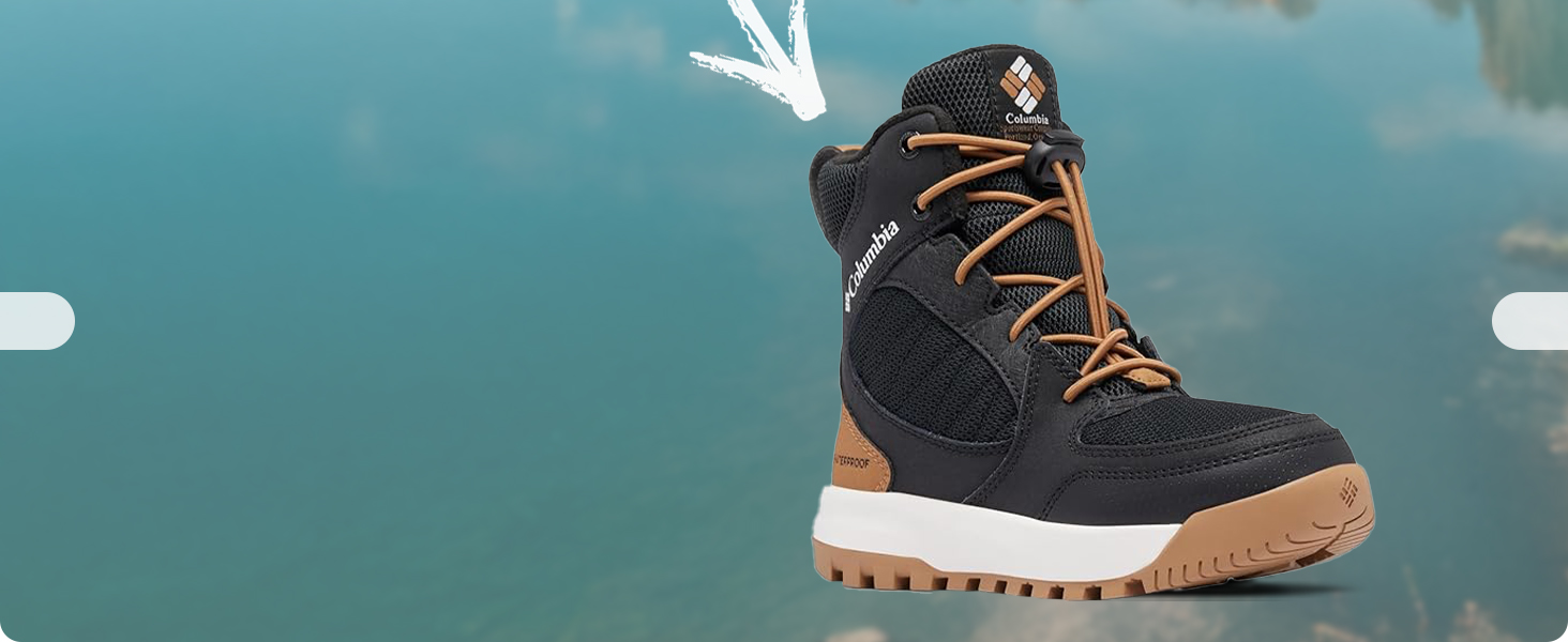 Дитячі трекінгові черевики Columbia Peakfreak Rush Waterproof Black Voltage 35 EU