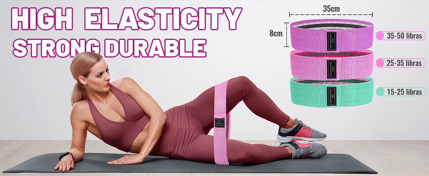 Фітнес-гумки для стегон Flintronic, набір фітнес-гумок, стрічки опору для стегон, гумки для йоги, фітнесу, силових тренувань, A-фіолетовий+рожевий+синій