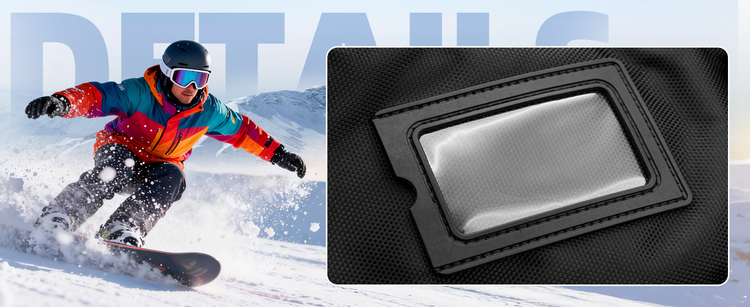 Чохол для сноуборду Abahub, водонепроникний, чорний, 163 см. Підходить для аксесуарів та перевезень літаком