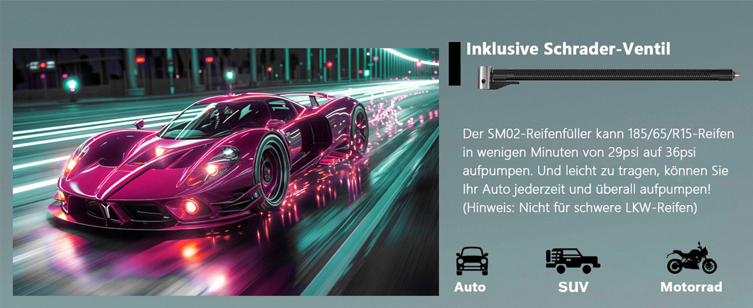 Електричний компресор для шин SERVOMASTER: велосипед, авто, мото, м'ячі. Акумуляторний, 150 PSI, з усіма насадками.